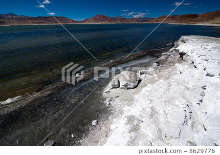 Indian Himalaya landscape with salt lake Tso Kar Indian Himalaya landscape with salt lake Tso Kar 8629776