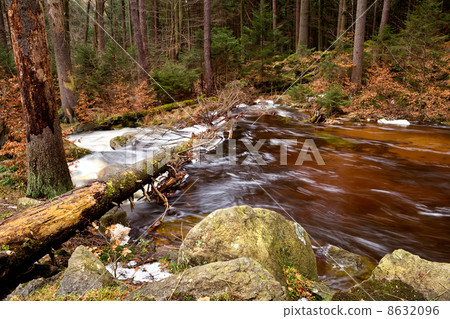 fast mountain river in Harz 8632096