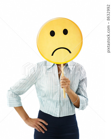 businesswoman with emoticon 8632992