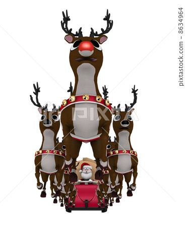 Santa Claus and reindeer Santa Claus and reindeer 8634964