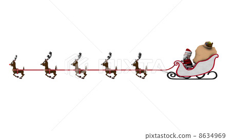 Santa Claus and reindeer 8634969