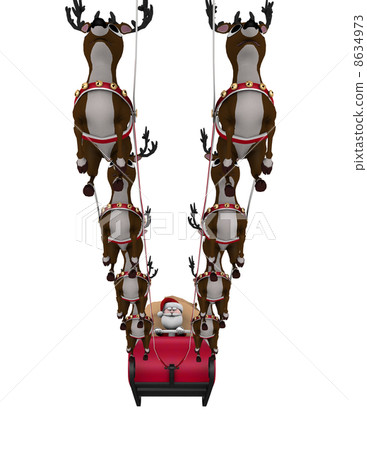 聖誕老人和馴鹿 聖誕老人和馴鹿 8634973