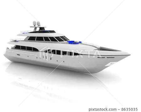White pleasure yacht 8635035