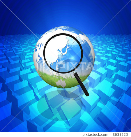擴大地球並檢查它/城市和地球的環境 8635323