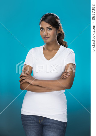 Portrait of happy Indian Woman. 8637398