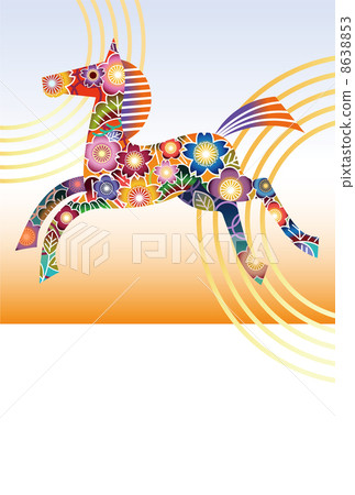 Horse new year card 2014 Horse new year card 2014 8638853