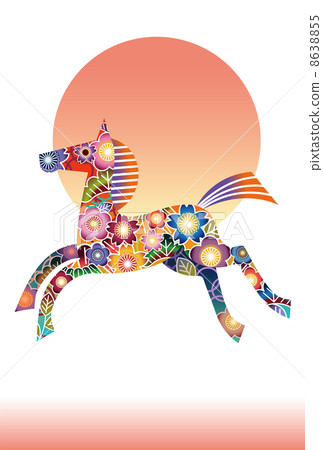 Horse new year card 2014 8638855