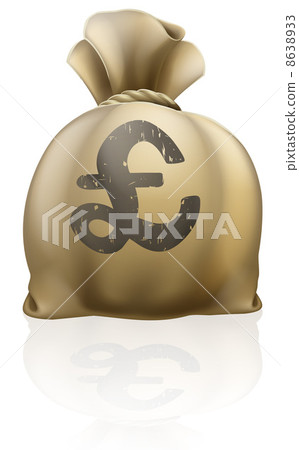 Pound sterling sign sack Pound sterling sign sack 8638933