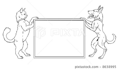 Pet cat and dog sign 8638995