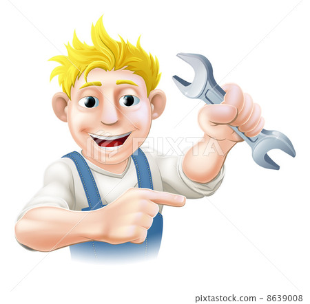 Cartoon Mechanic or Plumber 8639008
