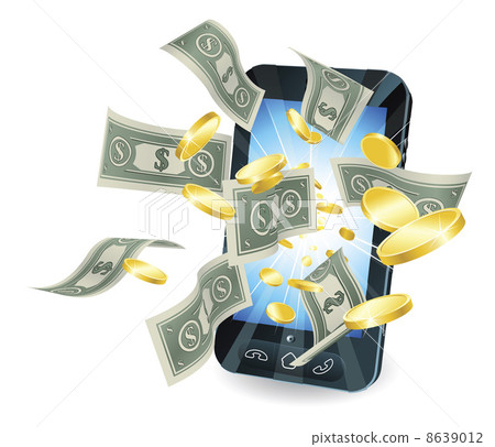 Money mobile phone concept 8639012