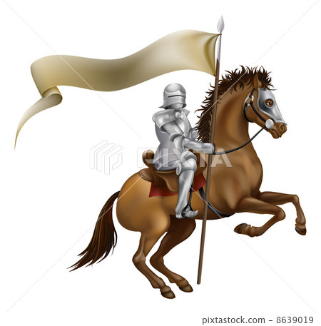 Knight with spear and banner 8639019