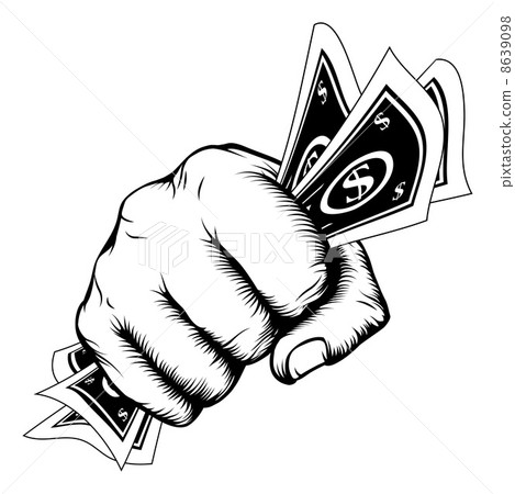 Hand Fist With Cash Illustration 8639098