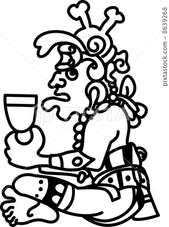 Aztec style person glyph 8639268