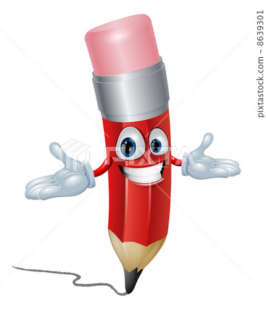 Pencil cartoon character Pencil cartoon character 8639301