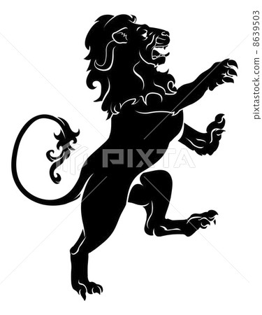 Heraldic rampant lion Heraldic rampant lion 8639503