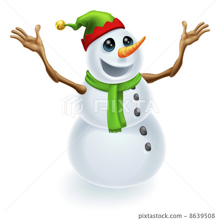 Happy Christmas Snowman - Stock Illustration [8639508] - PIXTA