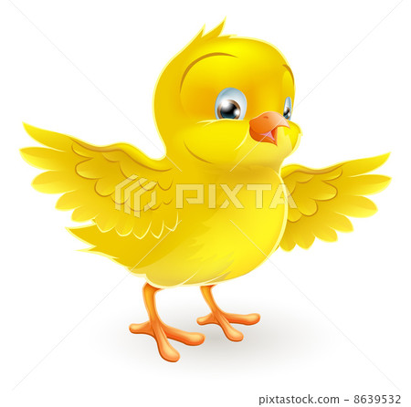 Cute happy little yellow Easter chick Cute happy little yellow Easter chick 8639532