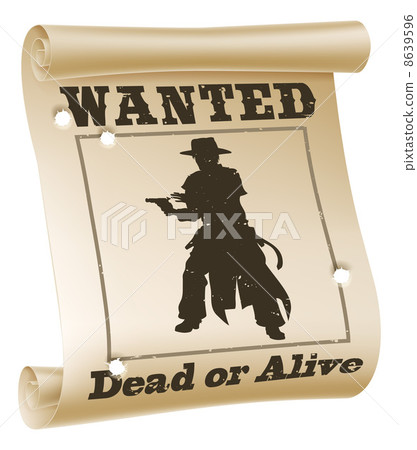 Wanted poster illustration 8639596