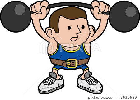 Illustration of male weightlifter Illustration of male weightlifter 8639689