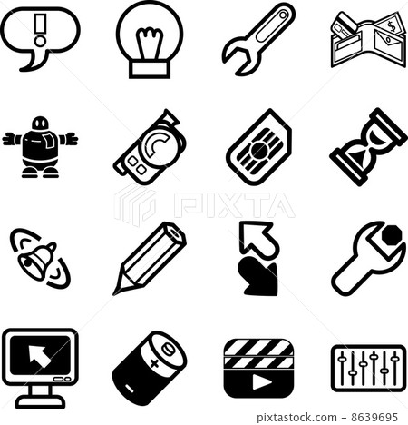 icon set relating to computer applications icon set relating to computer applications 8639695