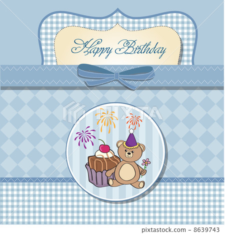 birthday greeting card with girl and big cupcake birthday greeting card with girl and big cupcake 8639743