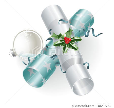 Christmas crackers and decoration 8639789