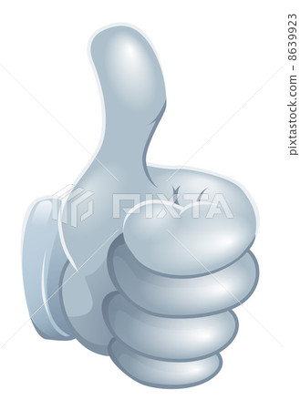 Cartoon hand thumbs up illustration 8639923
