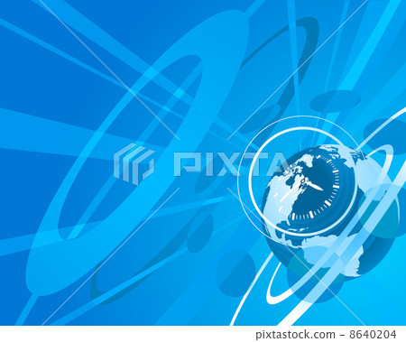Globe and clock background 8640204