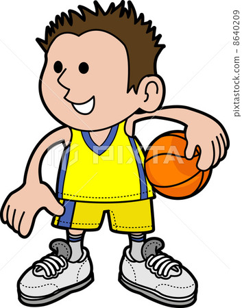 Illustration of boy basketball player Illustration of boy basketball player 8640209