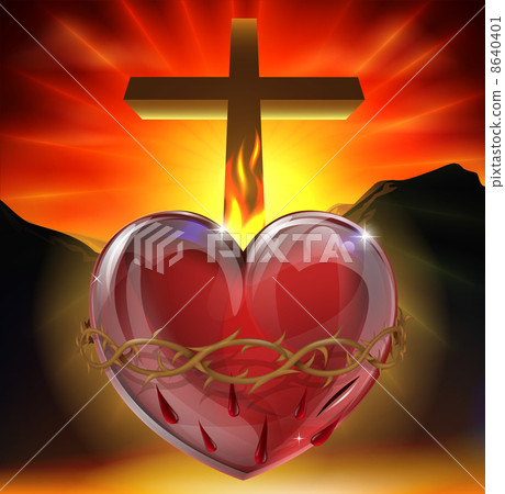 The Sacred Heart illustration The Sacred Heart illustration 8640401