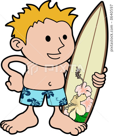 Illustration of surfer Illustration of surfer 8640597