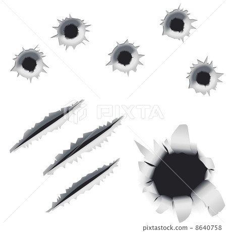 bullet holes and slashes bullet holes and slashes 8640758