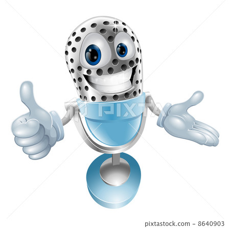 Cute microphone character Cute microphone character 8640903
