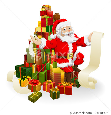 Santa with gifts list Santa with gifts list 8640906