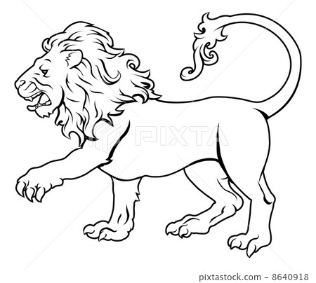 Stylised Lion illustration 8640918