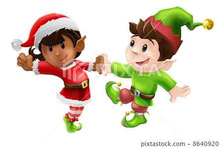 Christmas Elves Dancing 8640920