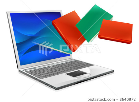 Laptop books education or ebook concept Laptop books education or ebook concept 8640972