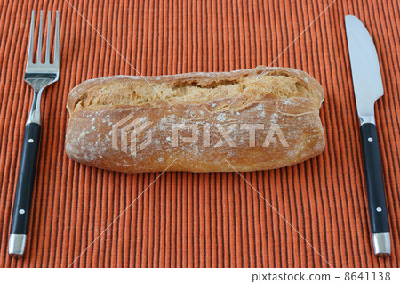 bread with fork and knife bread with fork and knife 8641138