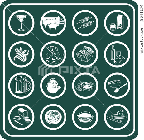 A set of food and drink icons A set of food and drink icons 8641174
