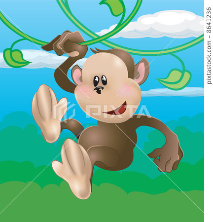 cute monkey illustration 8641236