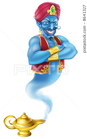 aladdin lamp and genie