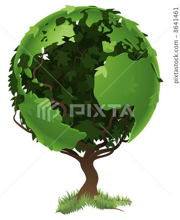 Globe world tree concept 8641461