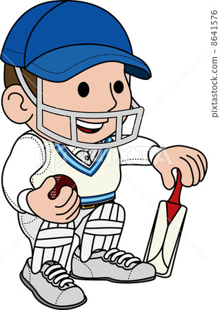 Illustration of cricketer Illustration of cricketer 8641576
