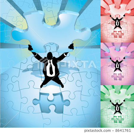 jigsaw business concept illustration jigsaw business concept illustration 8641761