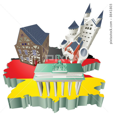 Illustration German tourist attractions in Germany 8641803