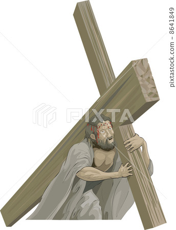 Christ bearing the cross to the crucifixion Christ bearing the cross to the crucifixion 8641849