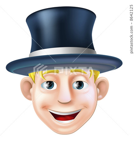 Man in top hat cartoon Man in top hat cartoon 8642125