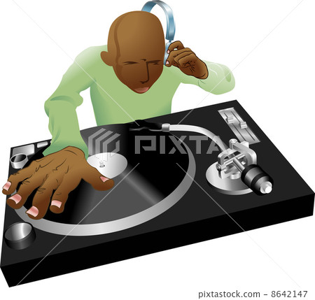 deejay mixing illustration deejay mixing illustration 8642147