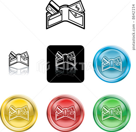 wallet, credit card and cash symbol icon wallet, credit card and cash symbol icon 8642154